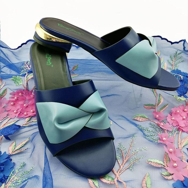 

New Design Italian Hot Selling African Ladies Shoes for Wedding Party Mature Style Nigerian Women Shoes, Green