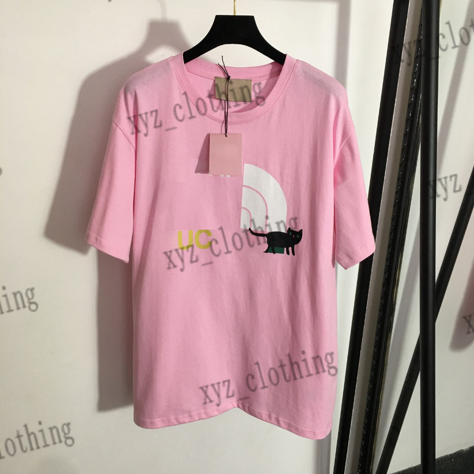 

2022 summer high-end brand t shirts red women t-shirts nf Symmetrical Colorblock T-Shirt loose cotton short-sleeved tops pink Shirt designer tee mens cotton SML, 01
