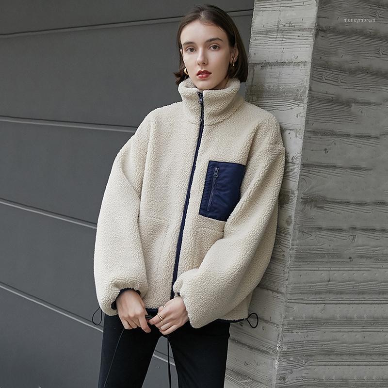 

Loose Fit Camel Split Big Size Thick Lambswool Coat Parkas New Long Sleeve Women Fashion Tide Autumn Winter 2019 1M6081, Like me l