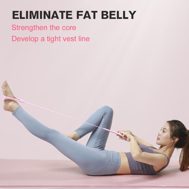 

Yoga Pilates Elastic Resistance Band Training Fitness Equipment Indoor Sports Home Gym Pull Rope Portable Body Building Exercise, Green