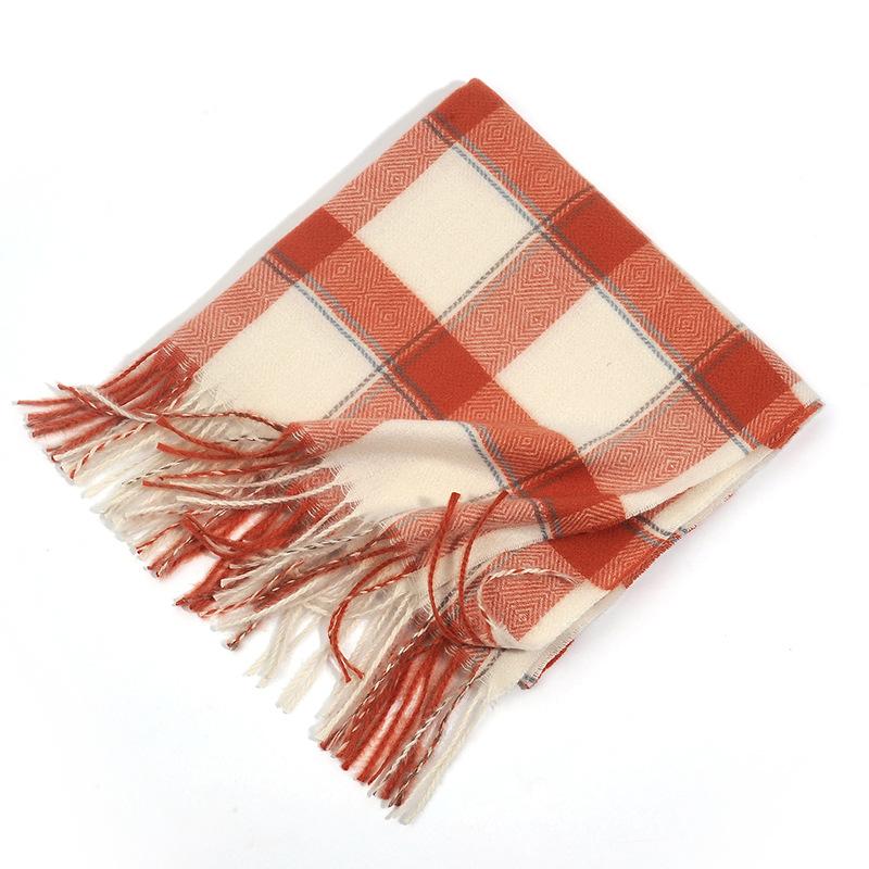 

New spot autumn and winter Plaid Scarf women's winter Cashmere Shawl