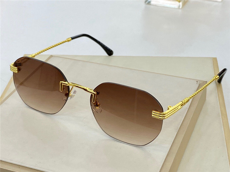 

New fashion design sunglasses 1431 frameless lens metal frame top quality popular simple best-selling style uv 400 protective glasses