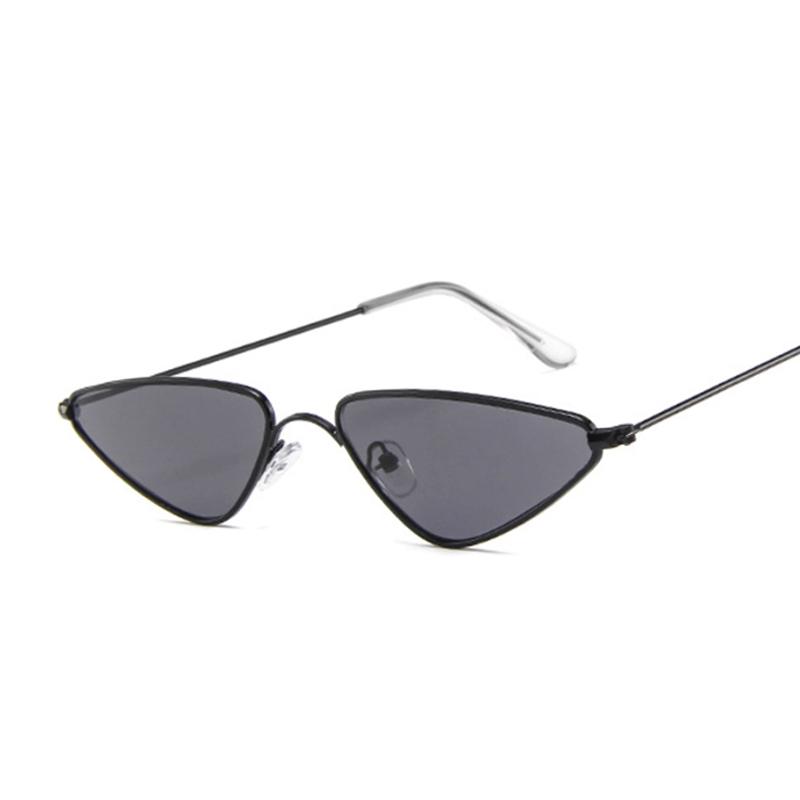 

Sunglasses Retro Small Frame Cat Eye Women Vintage Brand Shades Black Red Pink Metal Sun Glasses Fashion Triangle
