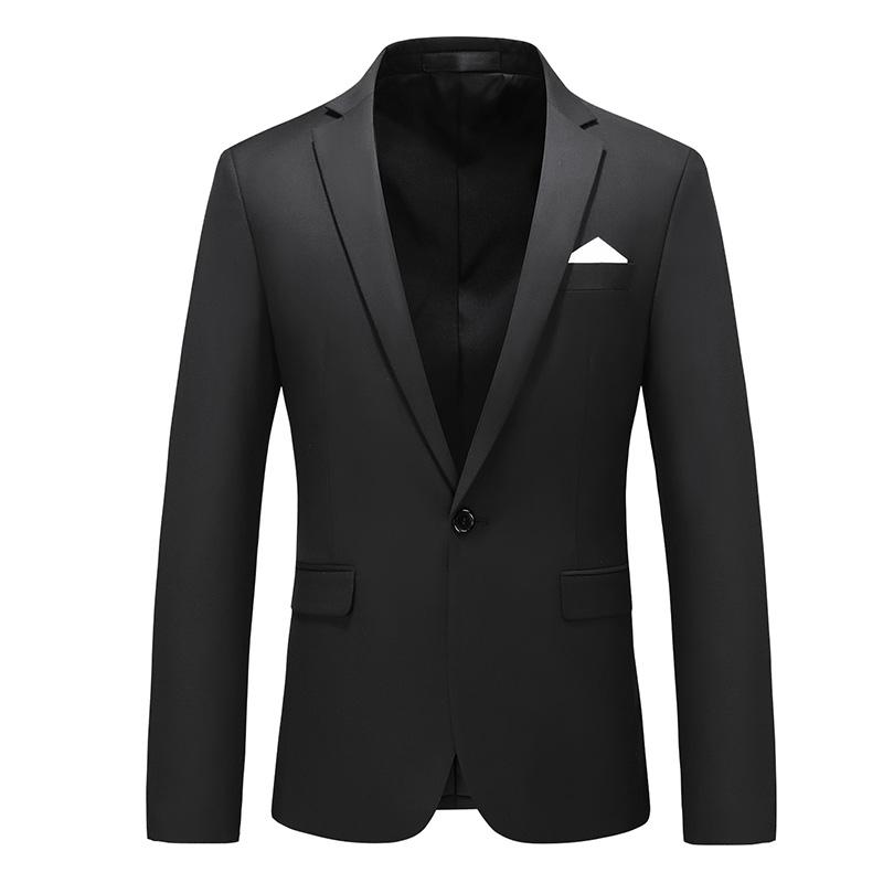 

Men's Suits & Blazers 2021 Men Blazer Coats Casual Business Jacket Fashion Mens Formal Wedding Plus Size M-6Xl Solid White Black
