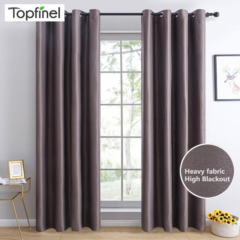 

Topfinel Modern Blackout Curtains For Bedroom Living Room Window Treatment Blinds Decoration High Shading Finished Drapes1, Dark grey