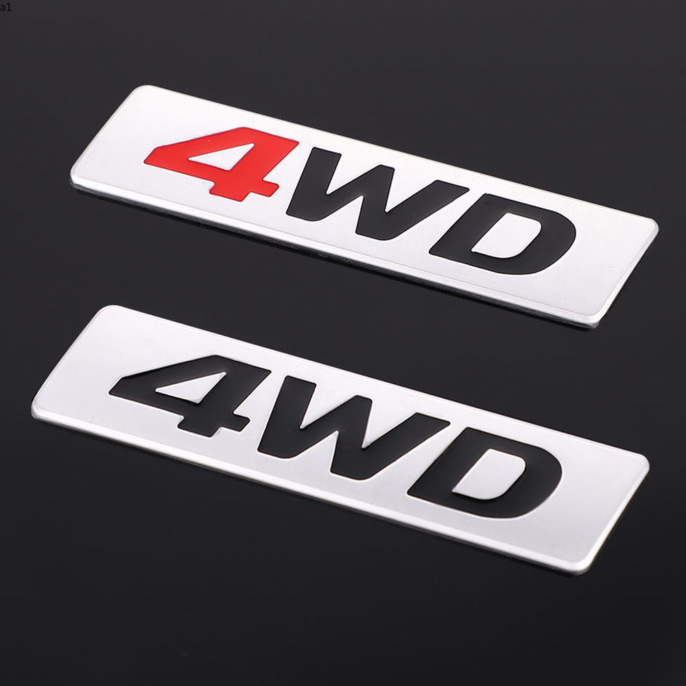 

3D Chrome Metal Sticker 4WD Emblem 4X4 Badge Decal Car Styling For Honda CRV Accord Civic Suzuki Grand Vitara Swift SX4, Black