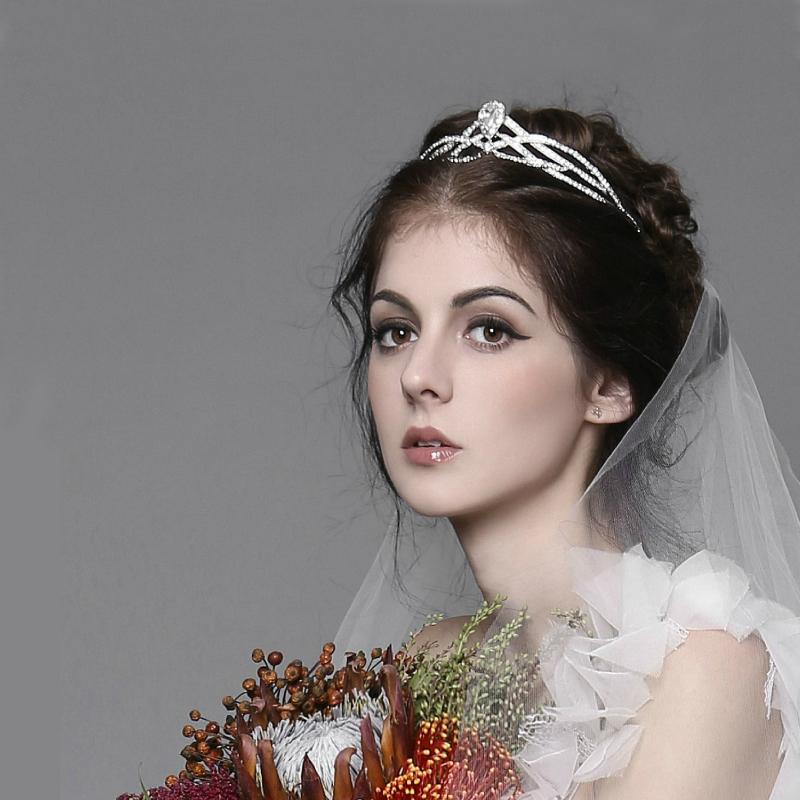 

Tiara do casamento Coroa Rainha mulheres acessorios para cabelo Nupcial Headpiece Cabelo Joias Acessorios de Noiva headband