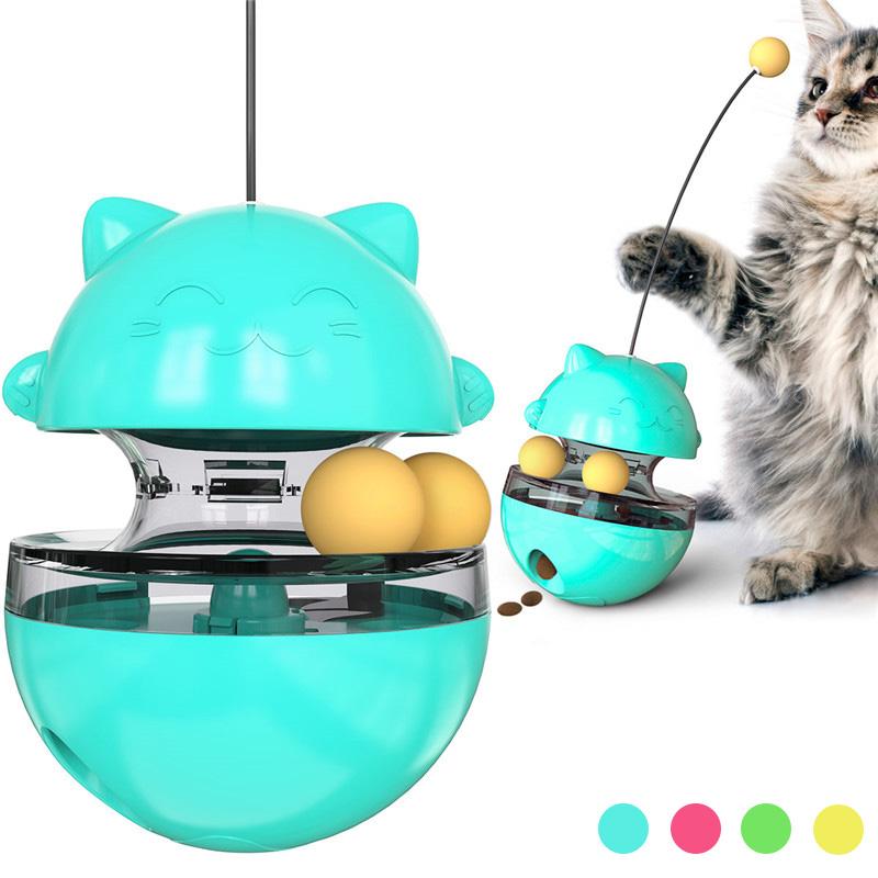

New Puzzle Cat Dog Ball Toy Roly-poly Leaking Cat Turntable Ball Funny Pet Toys for Dogs Cats Mascotas Gotas Accessories