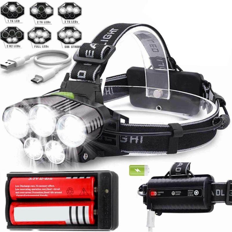 

Hot Sale Rechargeable Head light T6 LED Headlamp Zoomable+Charger+18650 Waterproof convenient lightweight #3B22