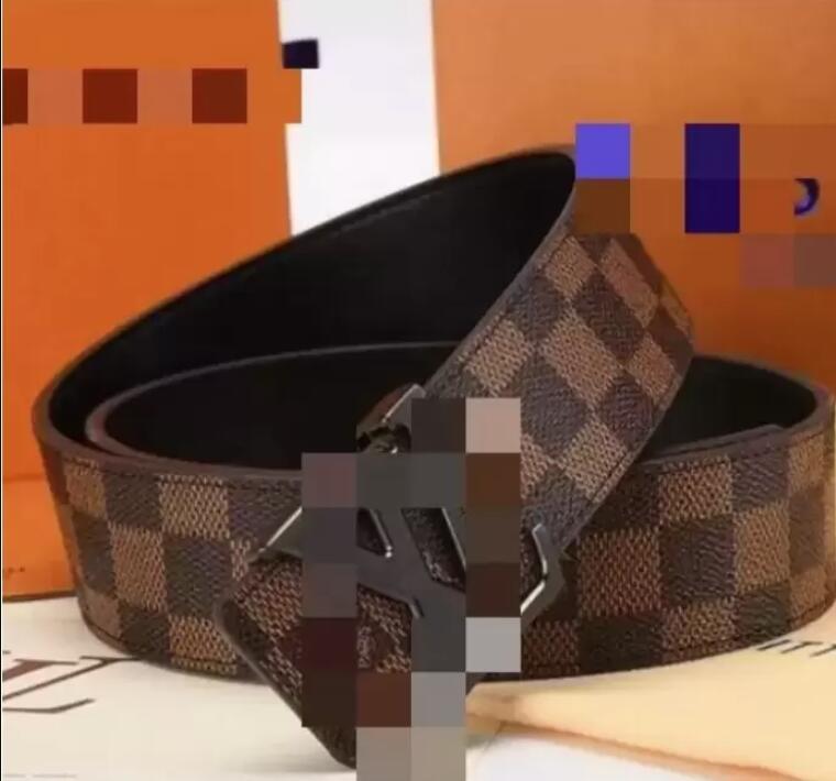 

Men Designers Belts Classic fashion luxury casual letter smooth buckle womens mens leather belt width 3.8cm with box 2021, Black;brown