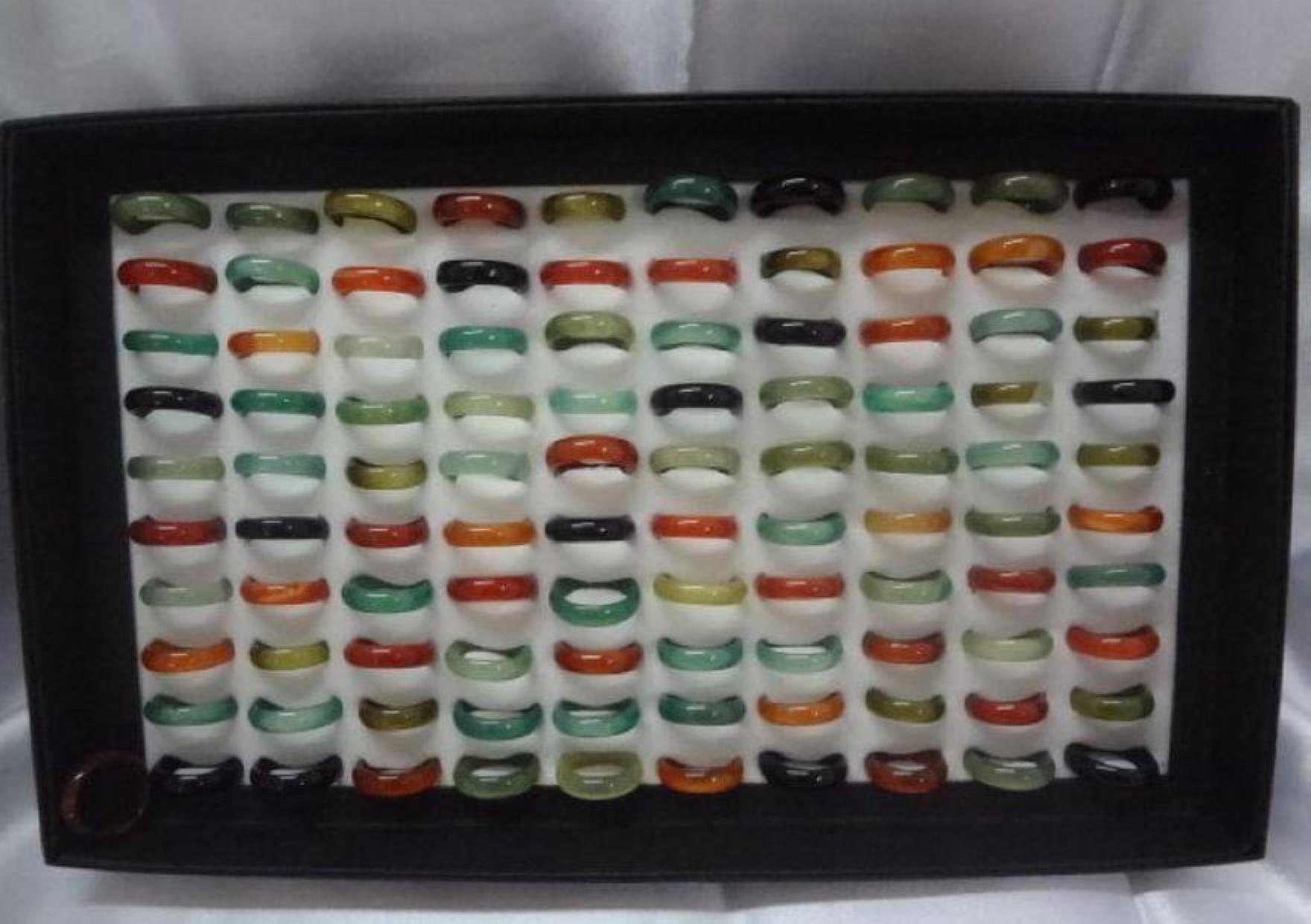 

Various Colour Natural Agate Stone Ring Width 6mm Agate Jewel Ring Jewel Hand Circle Ishining Jewelry jllLgF carshop2006