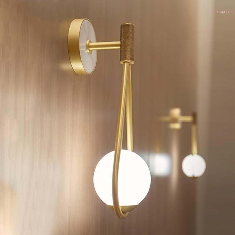 

modern abajur hanglampen mirror light crystal living room dining room aisle home deco espelho wall lamp1