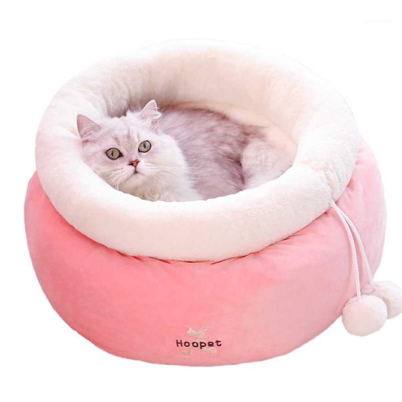

Dog Bed Kennel Pet Warm Fleece Round Dog Kennel House Plush Winter Sleep Beds For Medium Large Dogs Cats Soft Sofa Mats#0819G301