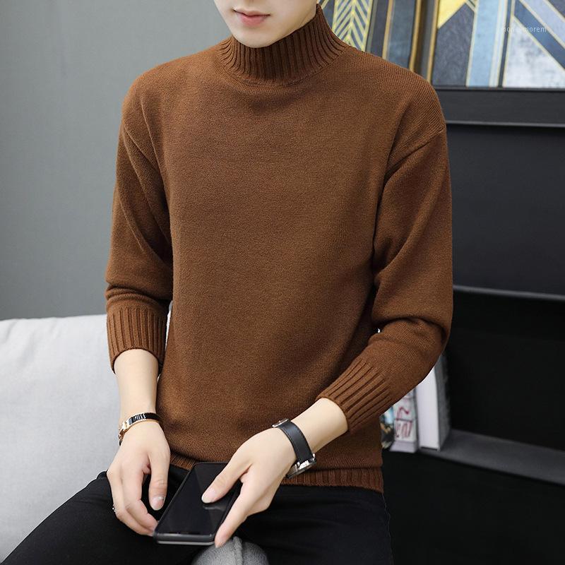 

Spring Sweater Men Gray Black Green Coffee Turtleneck Pullovers Casual Mens Sweaters Autumn Long-sleeved White Beige1, Beige