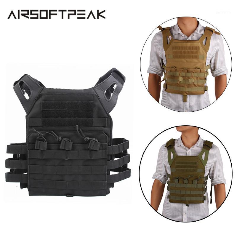 

600D Molle JPC Tactical Vest Simplified Version Chest Protective Plate Carrier Hunting Vest Paintball Chest Rig1, Green