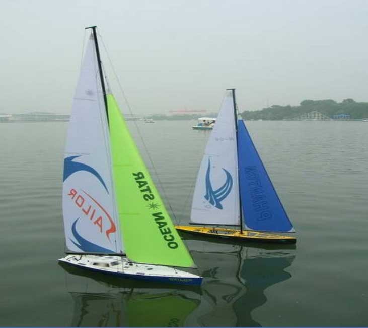 

Full sets sailing includes 2.4G large remote control sailboat model RC sail boat toys adult educational toys outdoor sports gift, Green
