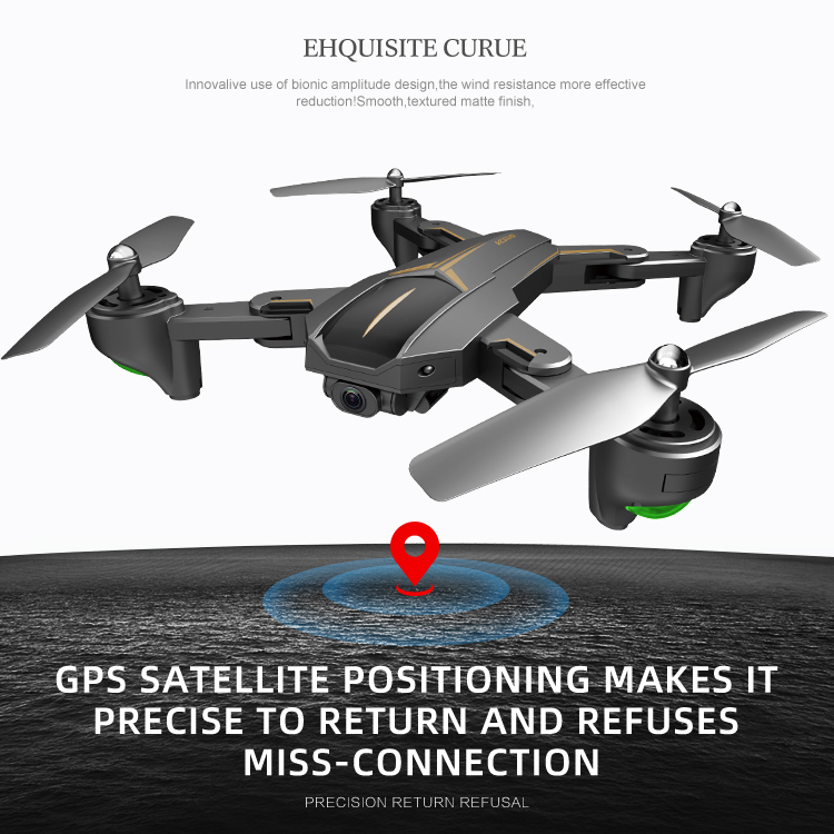 

XS812 GPS RC Drone with 4K HD Camera 5G WIFI FPV Altitude Hold One Key Return RC Quadcopter Helicopter VS XS809S E58 E502S, Black