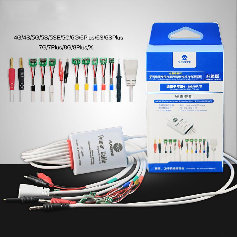 

Sunshine SS-905A For 4-8G/8P/X Battery power supply Boot activation test line IC data power cable motherboard repair Line