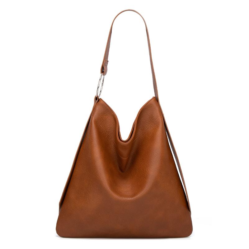 

Spring and summercasual retro large-capacity handbag new style European and American fashion shoulder bag, Black