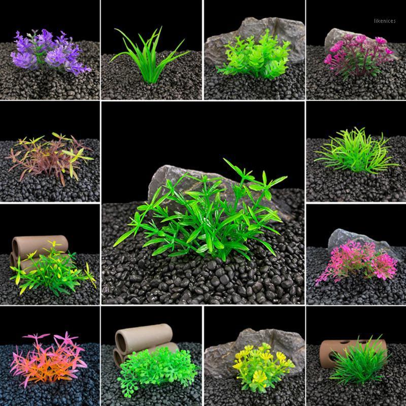 

2020 New Fish Tank Decoration Water Plant Simulation Plastic Grasses Aquariums Ornaments Decor1