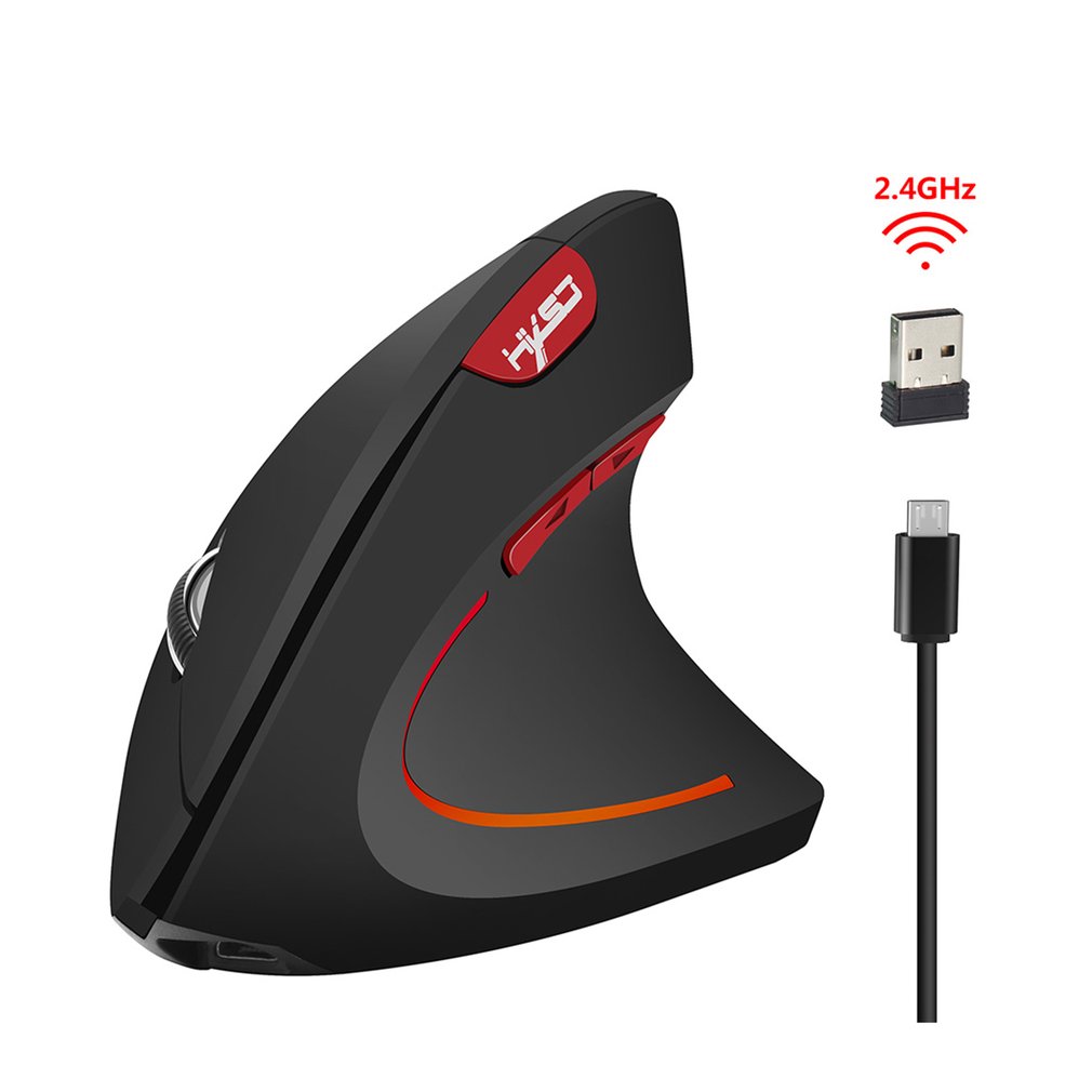 

T22 Wireless Mouse Ergonomic Optical 2.4G 800/1200/1600 DPI Vertical Mice With USB Receiver For Desktop PC