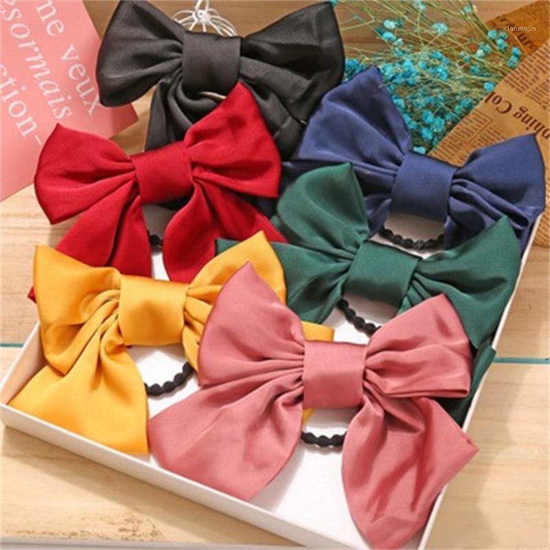 

French retro romantic red big bow hairpin creative retro simple headdress literary back head clip ladies chuck1, Yellow clip