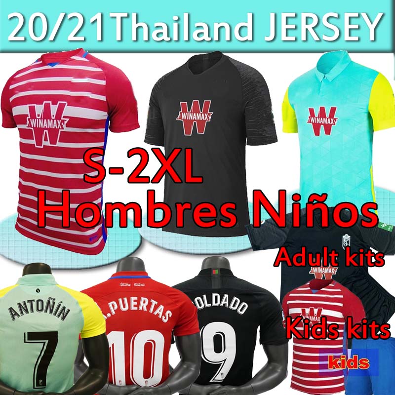 

20 21 Granada soccer jerseys Home Away Third SOLDADO Herrera Antonio A.Puertas camiseta de fútbol men kids Kits football shirts Uniforms, Gelanada