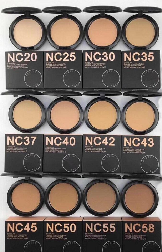 

IN STOCK!!makeup high quality nc 12 color STUDIU FIX Powders puffs foundation 15g ! DHL free shippingNEW hot makeup high quality nc Colors