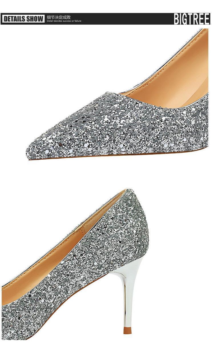 

9219-A1 European and American Style Sexy Nightclub High Heels1, White 9.5cm