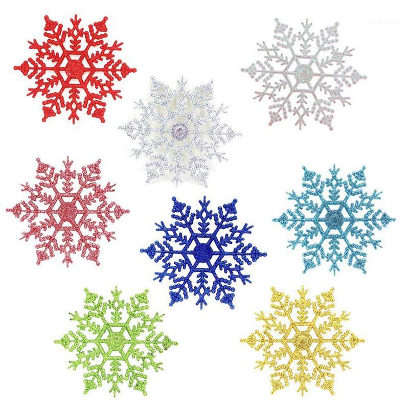 

12Pcs 10cm Gold Snowflake For Xmas Charming White Christmas Tree Decor Xmas Party Holiday Christmas Ornaments Home Decor1