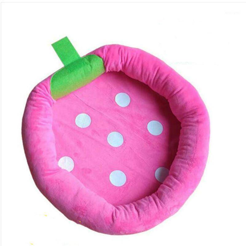 

Round Dog Bed Long Plush Pet Beds Little Medium Large Pets Puppys Mat Kennel Couch Cute Fruit Shape Dog Cotton Den Cloth Colour1, Pineapple