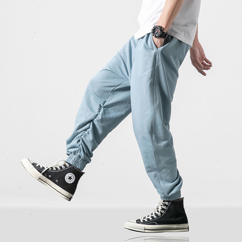 

2021 Men's Casual Oversize Harem Autumn Winter New Korean Streetwear Man Trousers Solid Color Fashion Pants Nr4z, Gray