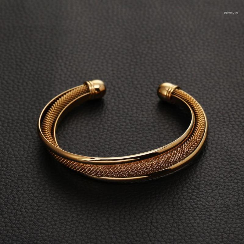 

24K Gold Color Bangle For Women Girls Men Dubai African USA Bridal Bangle Jewelry1