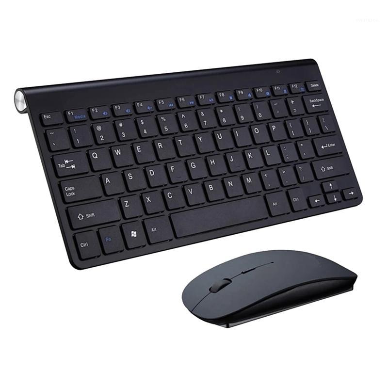 

2.4G Wireless Keyboard Stainless Steel Ultra Slim Keyboard for Computer/Desktop/PC/Laptop/Surface/Smart TV Black1
