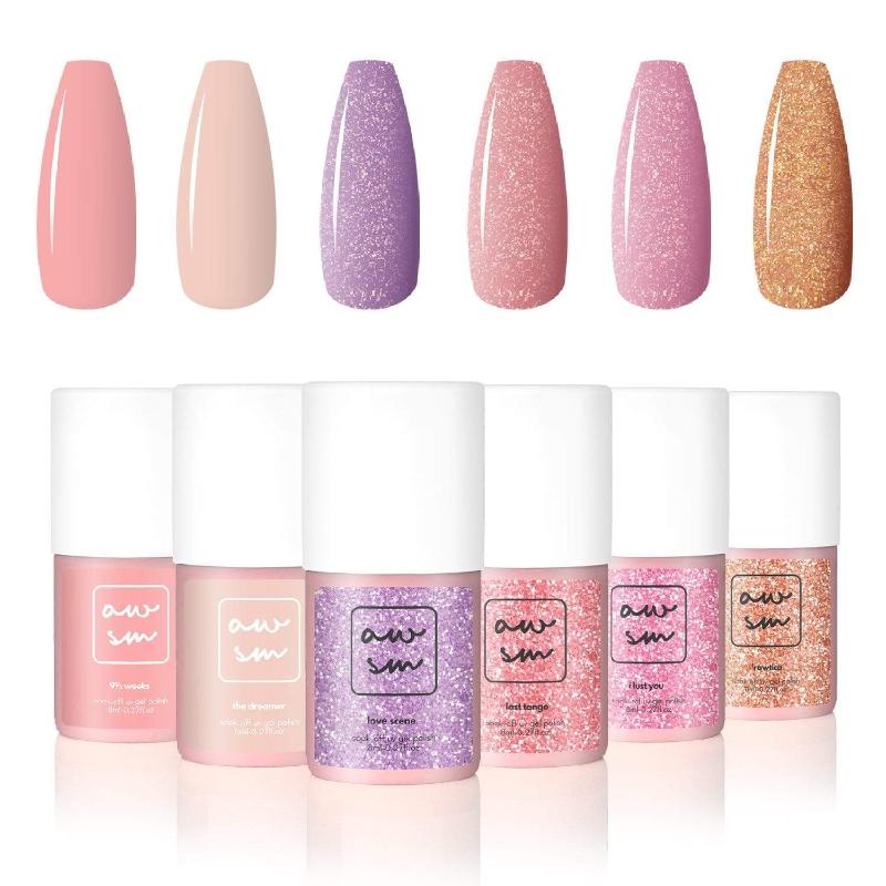 

Naked & In Love 6 Color Gel Polish Set AwsmColor Nail Gel Polish Kit, K37