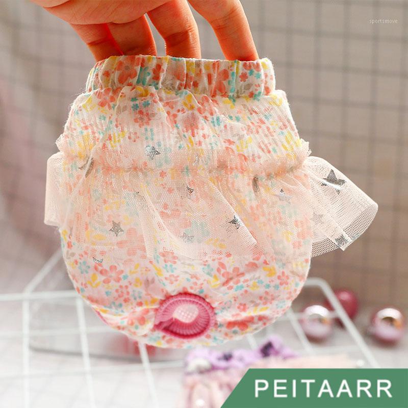 

PEITAARR] Pet Products Dog Safety Pants Physiological Pants Menstrual Trousers Printing Fresh Ins Style Shorts Small Dog1, White