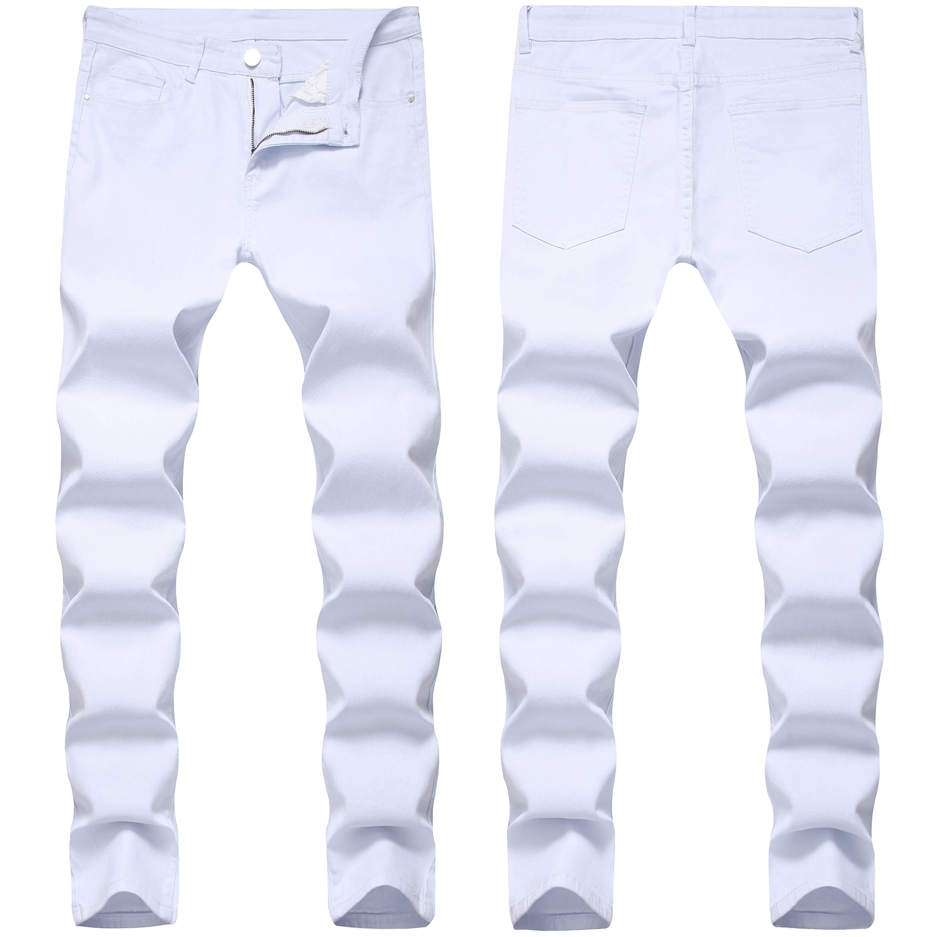 

Skinny Mens White Jeans Cool Men Jeans Stretch Slim Fit Denim Biker Jeans Hip Hop Men Streetwear 2012#, 2012#white