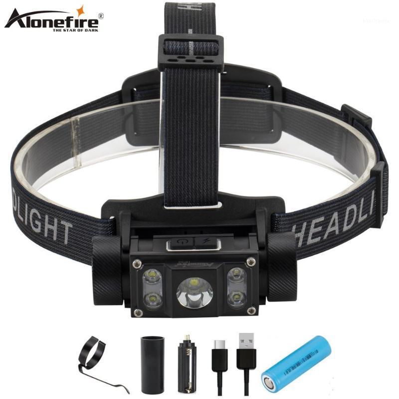 

Alonefire HP53 Bright L2 LED Headlamp Type-C Rechargeable Lantern Waterproof Tactical Camping Head Torch Light1