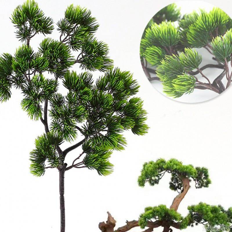 

Pine tree Branches Artificial plastic Pinaster Cypress fall Christmas decorations greenery flower arrangement Leaves wreath leaf, 1 pcs