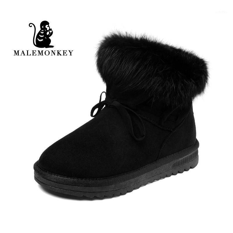 

Winter Fashion New Fur Warm Plus Velvet Flats Snow Boots Classic Sexy Ruffles Platform Non-Slip Black Ankle Boots For Women1, Khaki