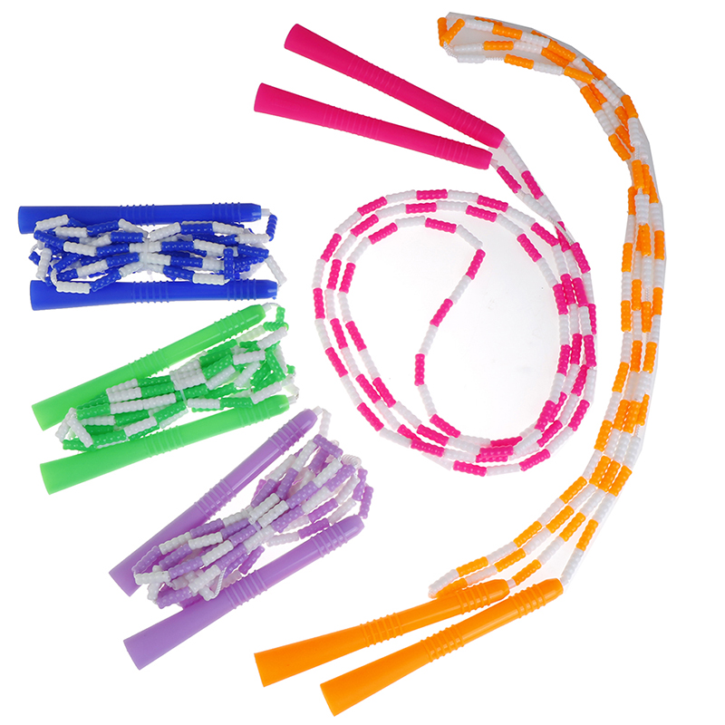 

2020 PVC Family Sports Jump Rope Children's Fancy Bamboo Jump Rope Non-slip Handle Hard Bead Yoga Skipping