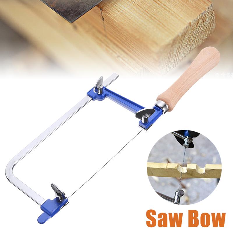

60mm Adjustable Saw Bow with Saw Blade U Shaped Woodworking Bow Jewelry Frame DIY Making Tool Hand Tool