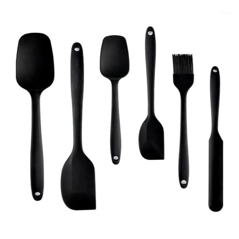 

Baking Spatulas Tool 6Pcs/Set Non-Toxic Practical Non-Stick Baking Set Silicone Kitchen Utensils Basting Brush Spatula Spoon1