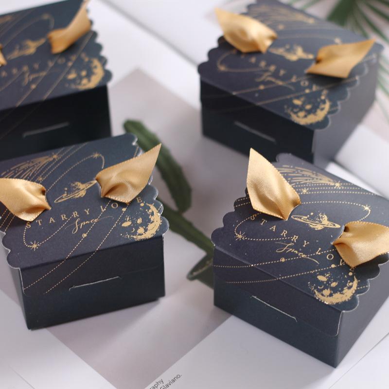 

2020 ins Hot sale Romantic wedding decoration Cube Marble paper candy box birthday party decoration Flower Chocolate box