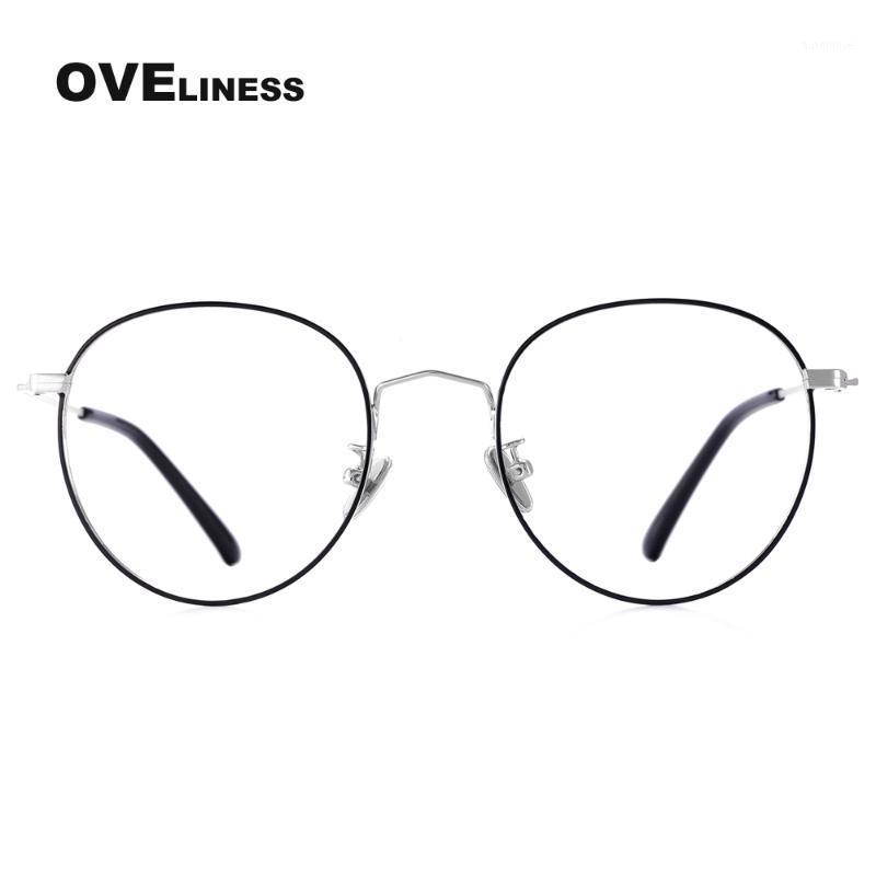 

Fashion Retro eyeglasses frames Optical Round Glasses Frame Women Men Myopia Prescription glasses Full Metal eyewear Spectacles1