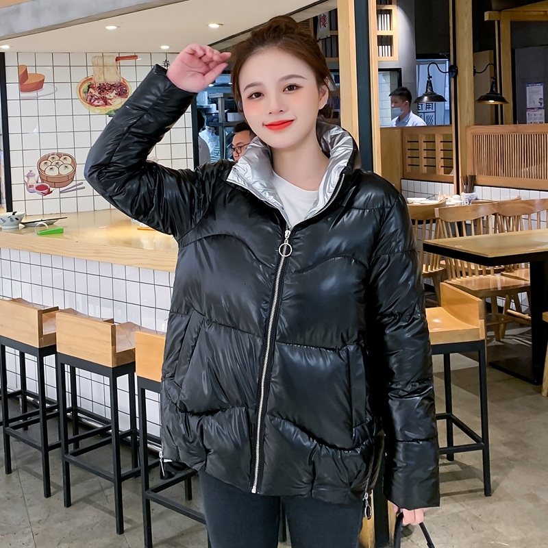 

2021 New Gross Short Female Parkas Korean-style Korean Women' Jackets Solid Turtleneck Plus Casual Size Thick Coat Ladies 8gre, Blue