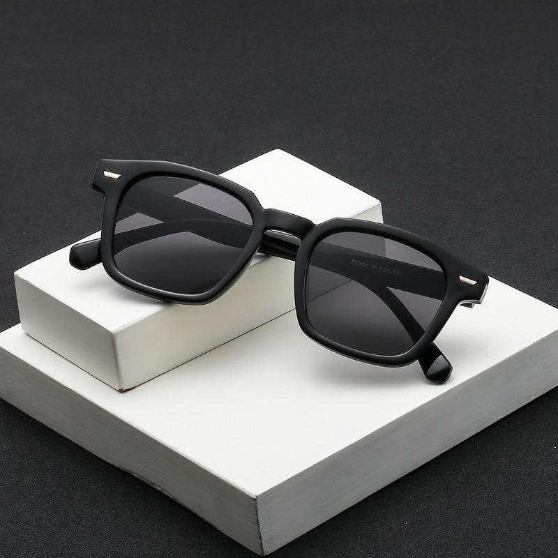 

Korean Style Rice Nail Women Sunglasses Trendy Irregular Ocean Lens Men's Fashion Sunglasses OLOEY Driving Square UV400 Oculos, White;black