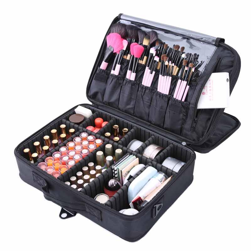 

Beautician Cosmetic Storage Bag Professional Makeup Organizer Portable strap, large capacity, detachable, dustproof and waterpro