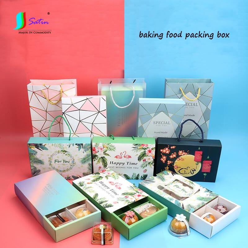 

Cartoon High Quality Safe 4/6 Grids Bight Color Flower Animal Style Gradient Baking Packing Gift Box 10pcs G0010L
