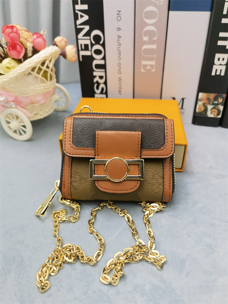 

Card holder MINI COIN WALLET BAG multi Card Wallet 2021 hot selling holder female simple card bags, Brown letters